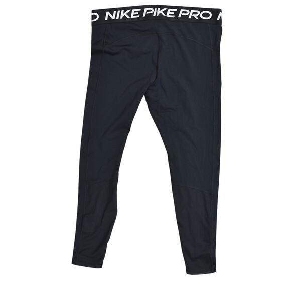 Nike PRO Men's XL Black Ankle Leggings - Polyester Dri Fit Running - Picture 2 of 8